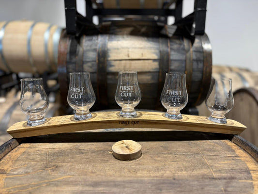 First Cut Whiskey Barrel Stave Glencairn Holder
