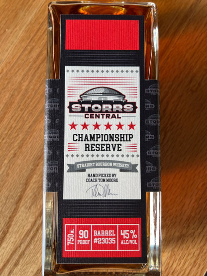 Storrs Central - Championship Reserve - Coach Tom Moore Pick Limited Edition Straight Bourbon Whiskey